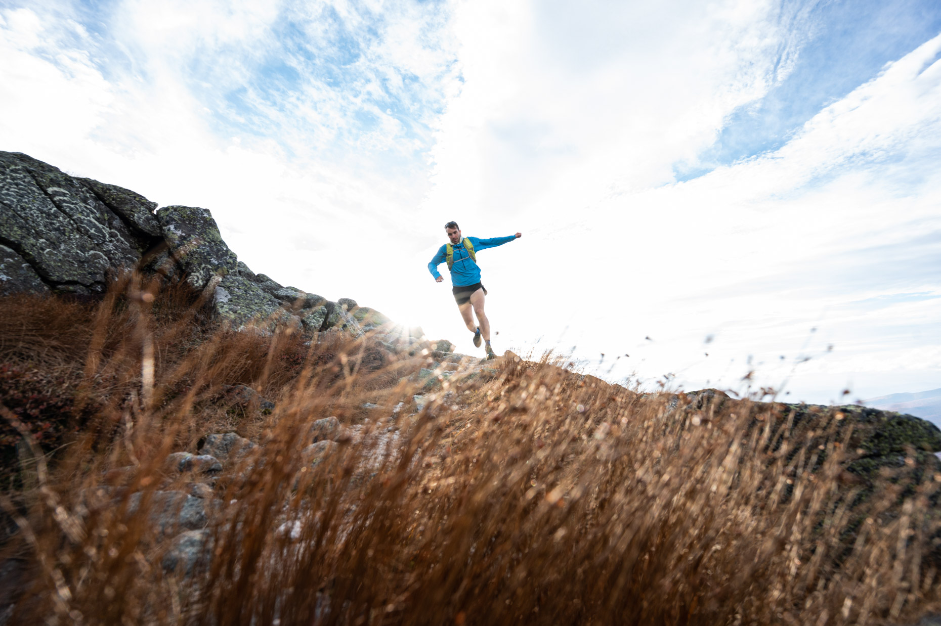 Trail running in the white mountains
